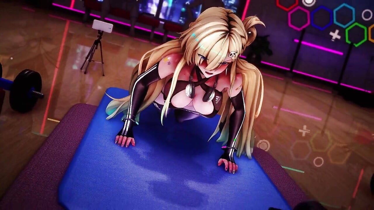 Titreyen dalgalar - lynae'nin buharlı egzersizi- 3d hentai animasyonları