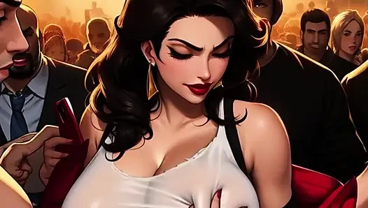 Милфы с большой задницей трахают в мошную яму