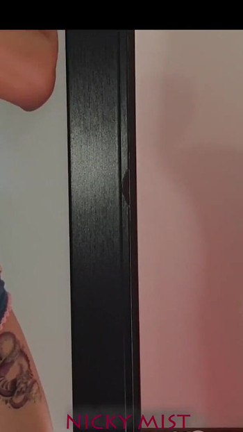 Captivating moment from "My roommates fuck thinking they're home alone - NICKY MIST"