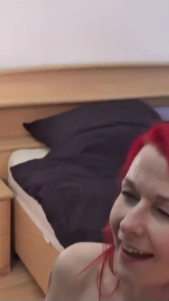Unforgettable moment from "GERMAN SCOUT - Redhead Pale MILF Mina Knight Pickup for Casting Fuck in Berlin"
