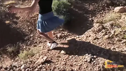 Sweet Young Pussy in the Open Desert