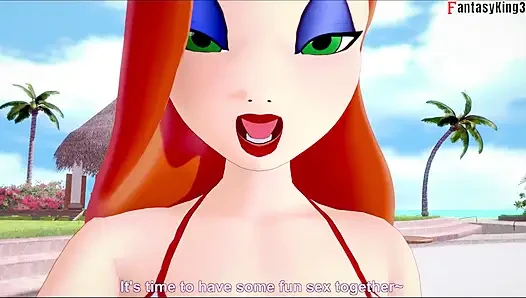 Jessica Rabbit bikinili bakış açısıyla seks yapıyor