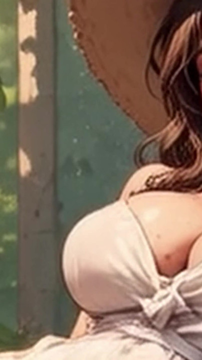 Waifu Garden Lady POV Full Vid - Panties Aside Penetration & Bench Close-up Fucking