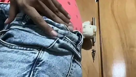 She came home tired and took everything off!