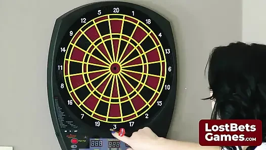 With a tattoo of comedy and tragedy masks they play Strip Darts