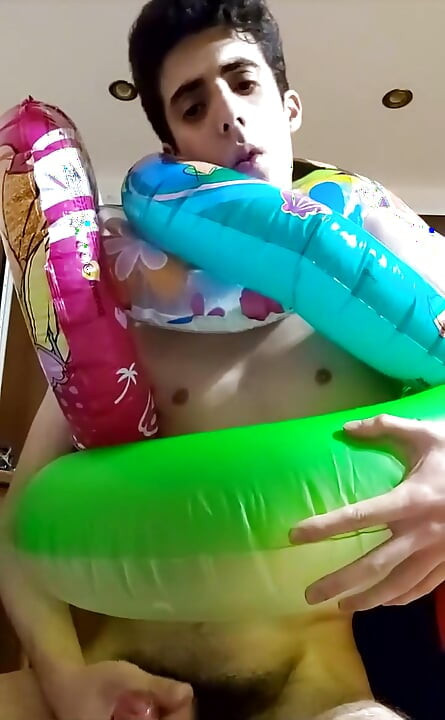Vertical Vid - Blowing up as Much Inflatable Swimrings as I Can on Stream