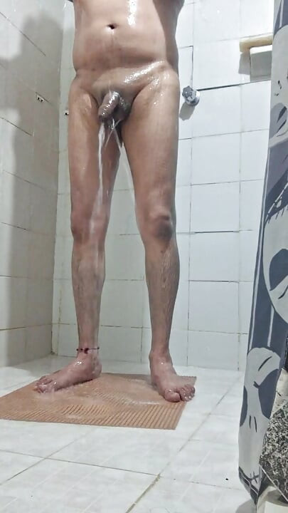 Relaxing in the shower
