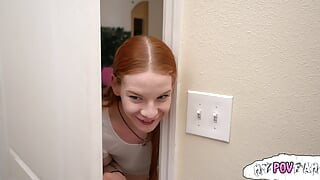 Sweet Ginger Teen Gets Caught Pranking Step-dad
