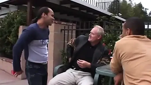 Old and young swingers anal party