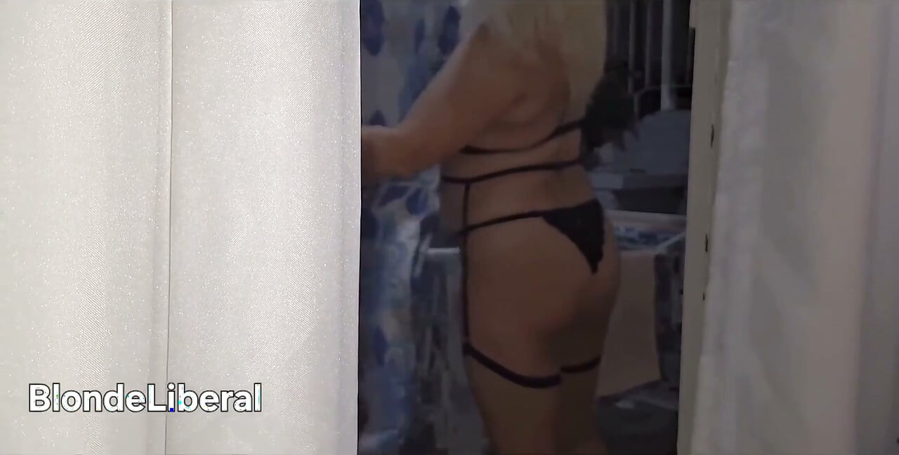 A Shameless Housewife Showing off to Passersby on the Street While Her Husband Is at Work