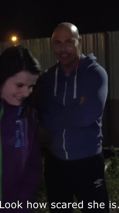 Skinny tramp is shaking her small tits on a massive dong in the van