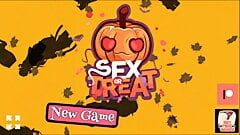 Sex oder Leckerei, Halloween-Hentai-Spiel, Pornospiel.1, das Häschenmädchen steckt ein Tuch in ihren Hintern