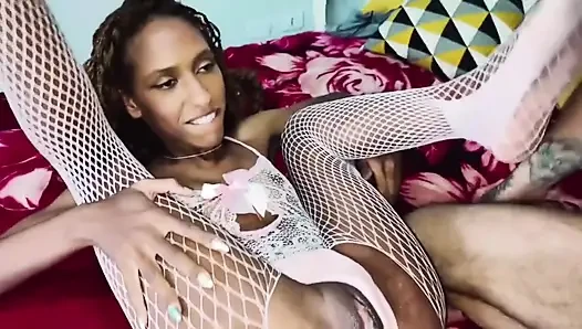 Skinny Girl with Big Whipping in Anal
