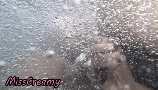 Public Pool Stepsister Dick Flash Risky Handjob Crowd Watching Cumshot 4K