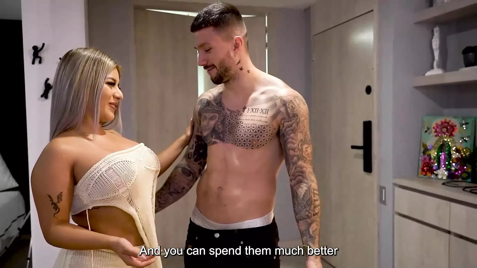 Colombian maid NatyDelgado gets fucked by RaulsBud and ends up riding his big Spanish cock in spoon