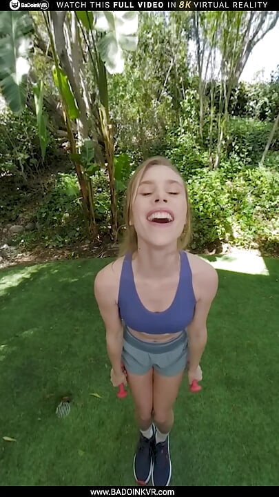 BaDoinkVR Inovative Anya Olsen Has Invented A Way Of Doing Squats And Enjoy Huge Pleasure Part 1