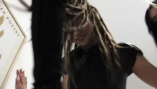 Sadistic Brat Girls have fun with their poor slave!