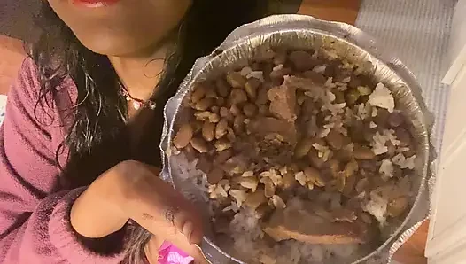 Mukbang Eating  Brazilian Food While Talking About My Goals (Come Chill With Me)