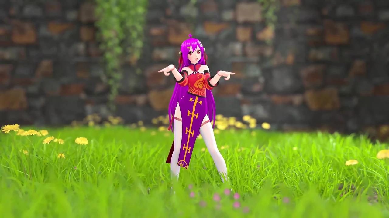 Chinese Girl Model 22 Undress Dance Hentai Mmd 3D Purple Hair Color Edit Smixix