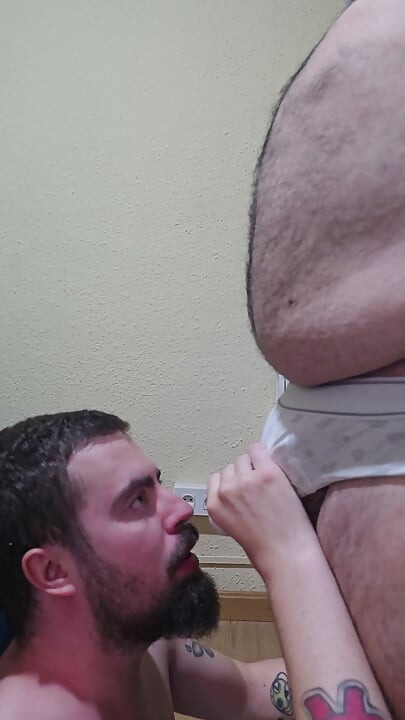 Hairy fat fucks my mouth and cums in my face (Teaser)