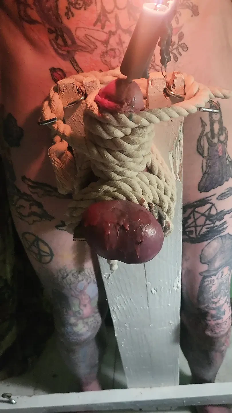 Goode Girl Flogging Balls by Candle Light Pt2