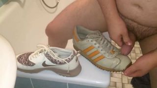 Fuck &cum my wifes adidas country sneakers