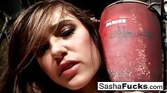 Sexy Sasha lives out her fantasies in the boiler room