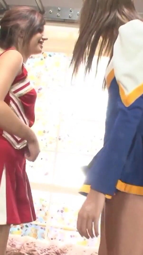Twirling around the tender spot as the lesbian cheerleaders fuck and have a sixty nine | Clip 1