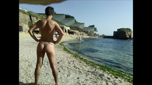 Relaxing on a beach