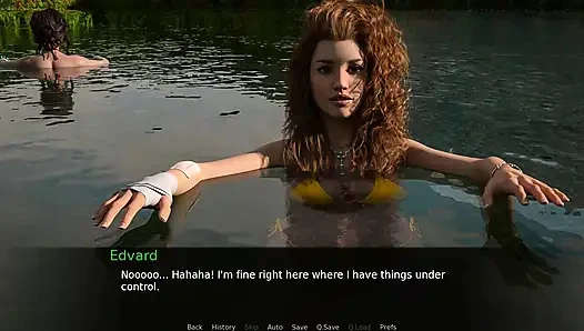 Stillen zum vergnügen: zwei rauchend heiße mädchen im bikini am see, episode 16