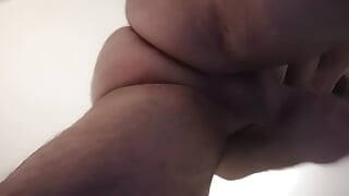 Masturbate ass open view from below