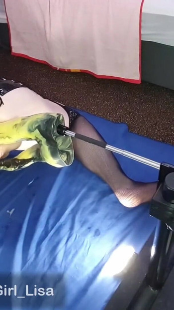 Powerful moment from "Double trouble dildo on the fucking machine"