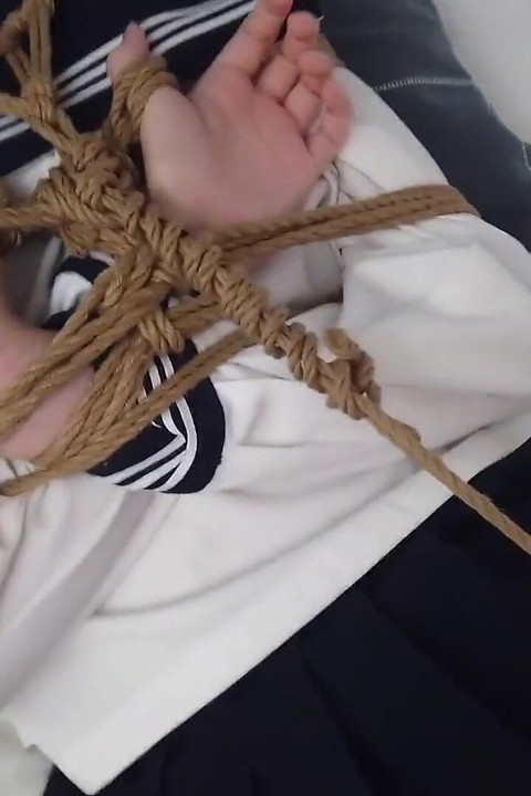 My Girlfriend Is Super Pink and Barefoot, Bound in a Rope Net, Tickling