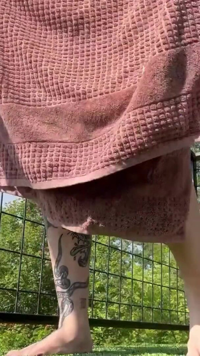 Stroking My Girl Cock On The Mountain Top | Clip 1