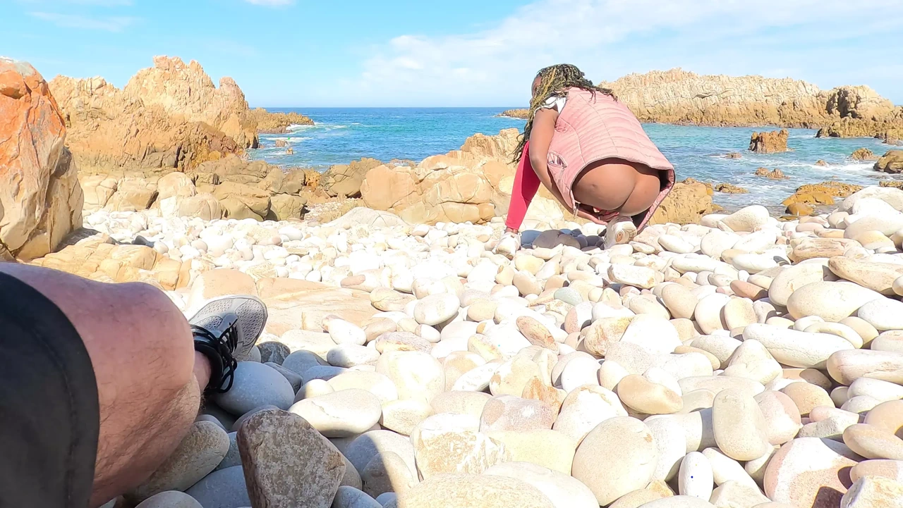 I Lick All the Cum of Sugardaddies Cock on a Secret Beach After Our Hike