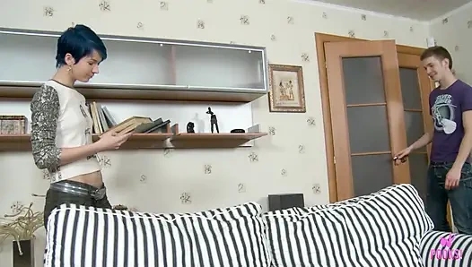 Vahşi binme ve aç minyon piah k için yarak emiyor!