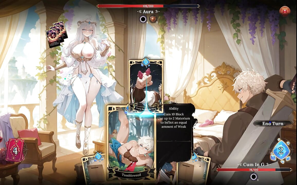 Aura 2 Lust of the Gods Hentai Game Ep.1 Stripping SEX battle with my GODDESS WIFE !