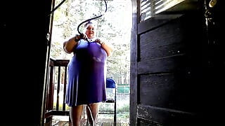Showering in the water hose. pt 4 (Last part)