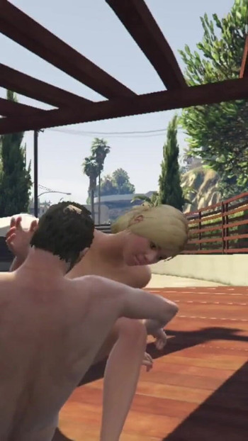 Spectacular moment from "Tracey De Santa have sex with trevor in her neighbor's backyard"