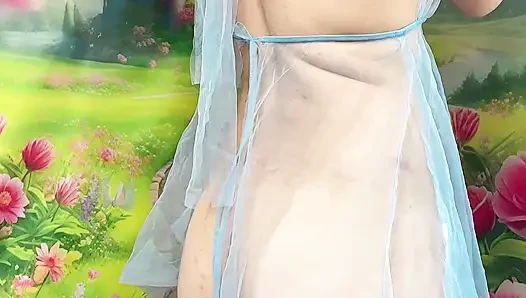 Perfect body wear blue dress beautiful