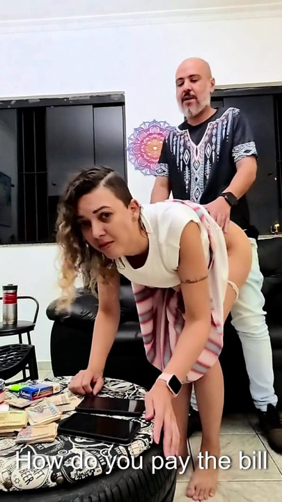 The religious woman putting up her pussy as collateral for the loan. | Clip 3
