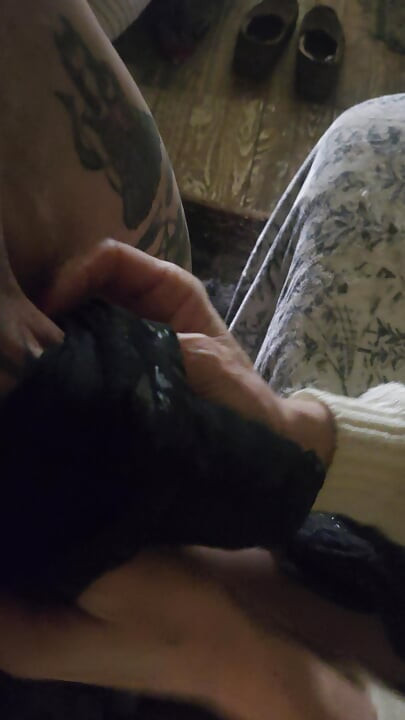 Goode Girl Nylonplay with Hubby's Cock and Balls