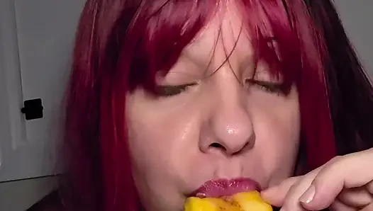 Şeftali ve krem asmr