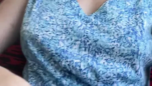 Stepmom Plays with Her Smelly Pussy at the Back of the Bus, Then Sniffs and Sucks Her Stinky Fingers!