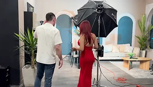 Massive Bareback Breeding Creampie for Busty Latina Redhead After Porn Studio Tour