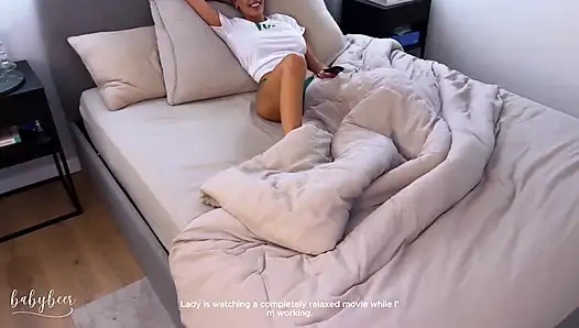 Соседка По Комнате Жестко Трахает Меня И Покрывает Мои Большие Сиськи Спермой - Babybeer