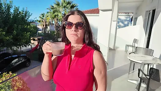 A Morning at the Hotel with my Horny StepMom - a hard Orgasm !