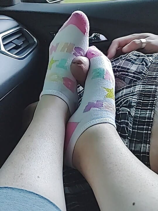 Footjob Sockjob With Girls Ankle Socks - Cum On Socks