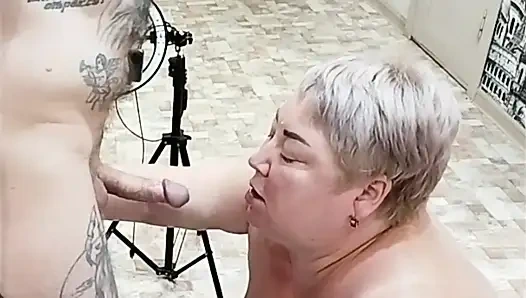 Milf lost at cards and gives me a blowjob