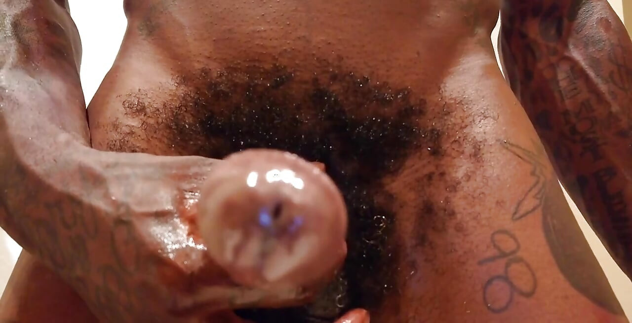 Hallelujah Johnson Masturbating solo sex toy BBC cum cumshot